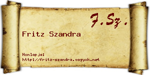 Fritz Szandra névjegykártya